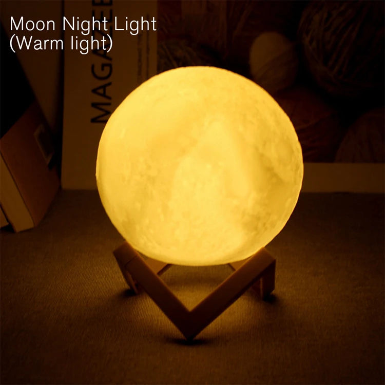 Pzsunly 3D Moon LED Night Ligh