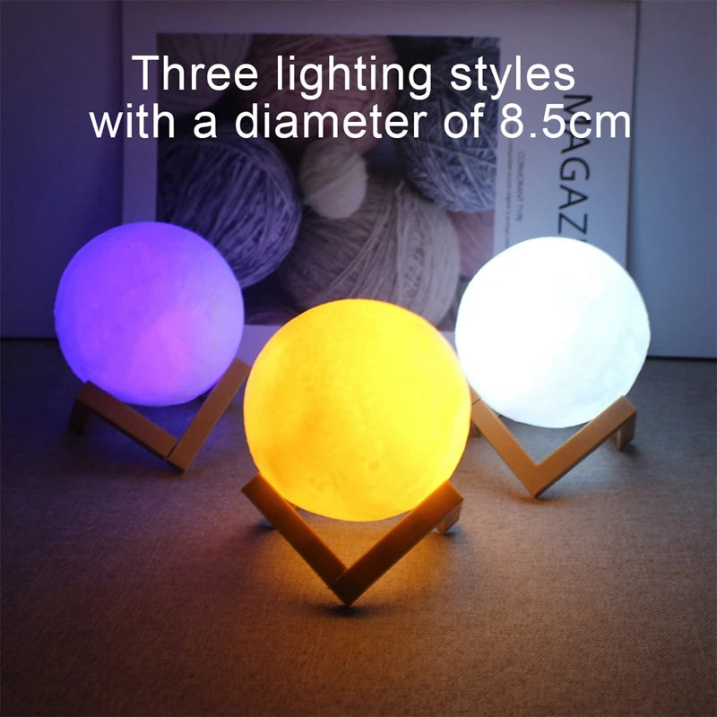 Pzsunly 3D Moon LED Night Ligh