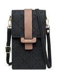 2023 summer new mobile phone bag wallet Japanese and Korean high-end PU plash buckle vertical large capacity single shoulder bag