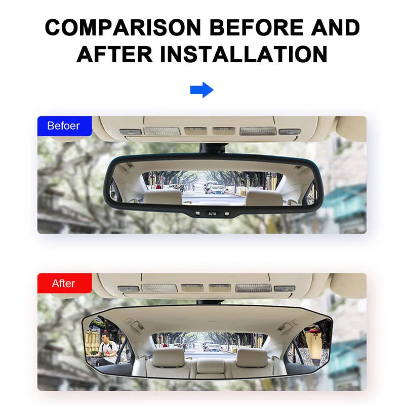 BLALION Wide-Angle Anti-Glare Car Rear View Mirror