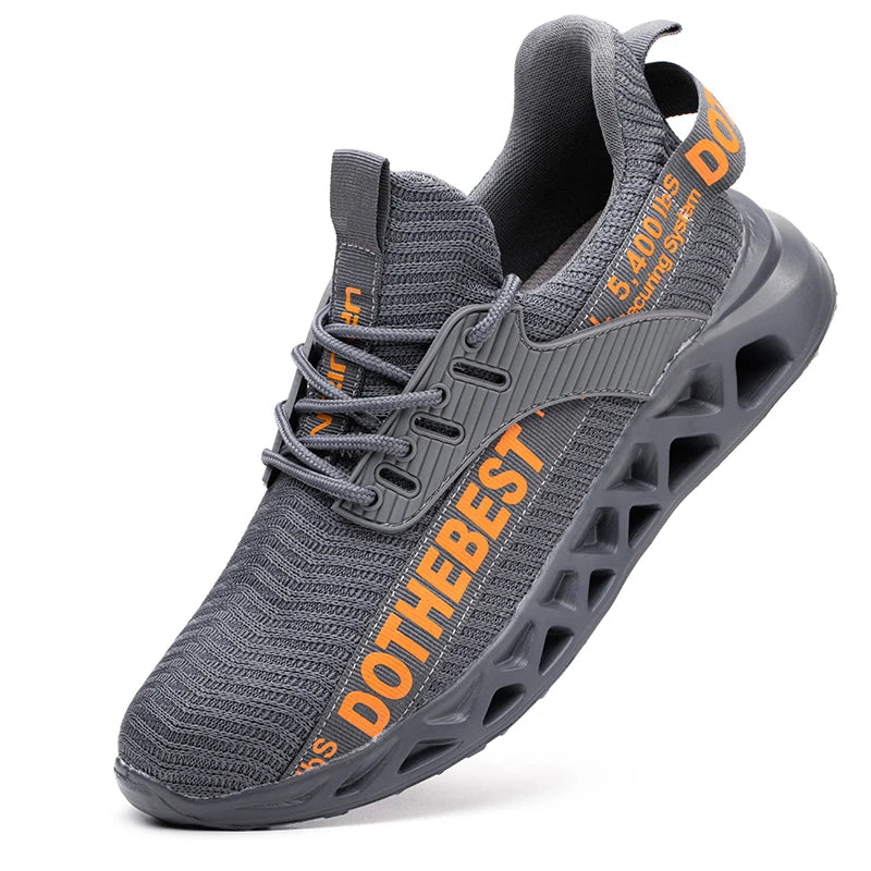 Steel Toe Safety Shoes for Men Women Lightweight Work Sneakers Puncture Proof Work Shoes Unisex Coustruction Safety Work Boots