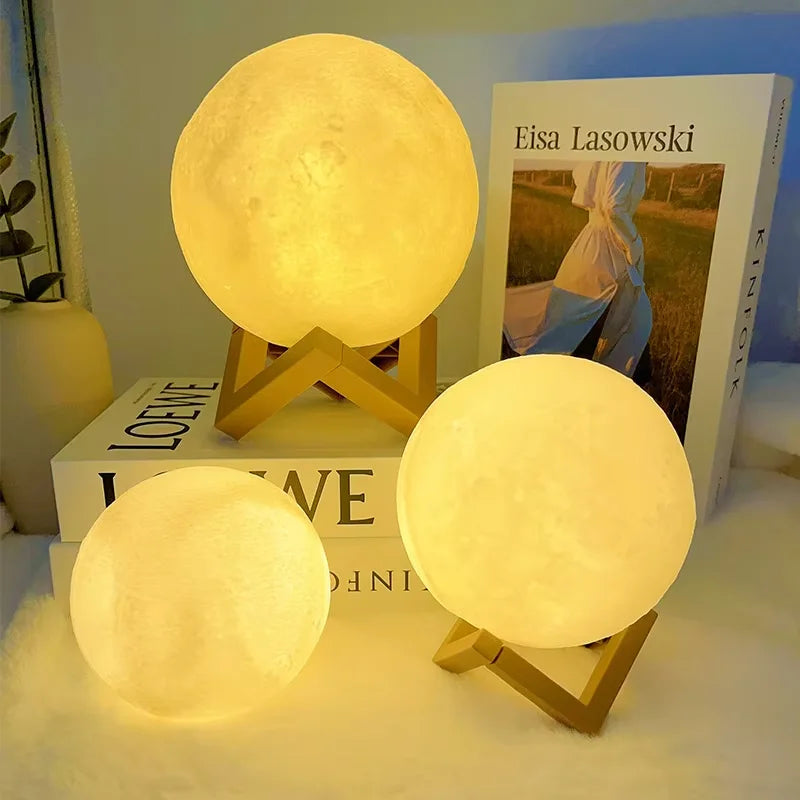 Pzsunly 3D Moon LED Night Ligh