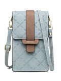 2023 summer new mobile phone bag wallet Japanese and Korean high-end PU plash buckle vertical large capacity single shoulder bag