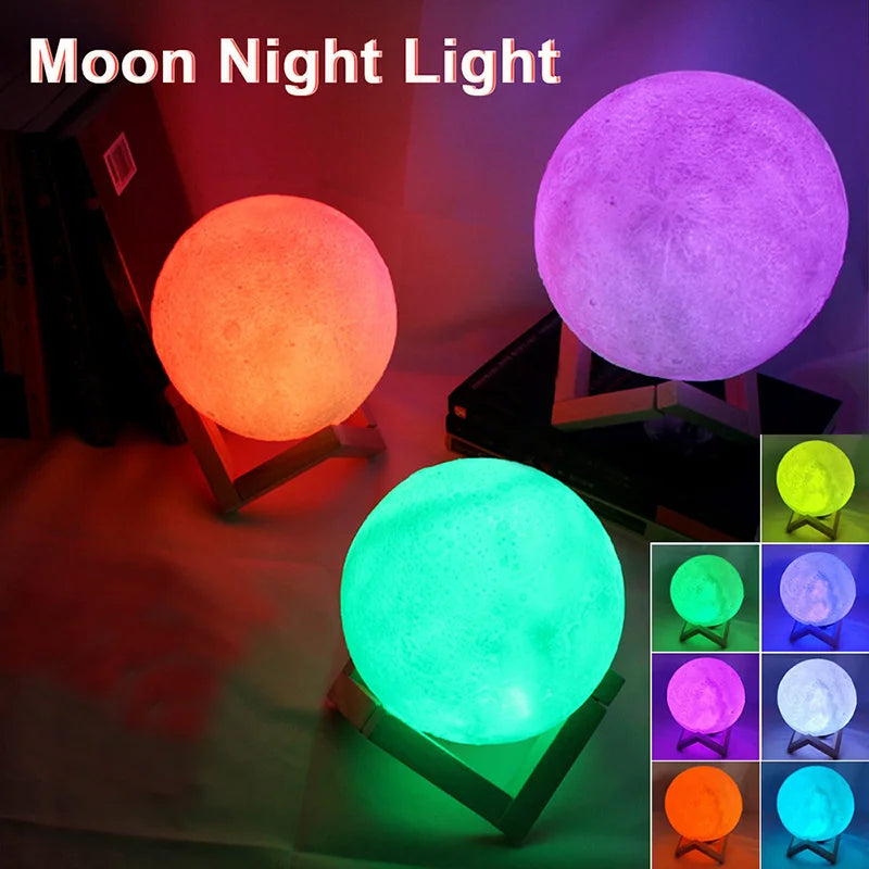 Pzsunly 3D Moon LED Night Ligh