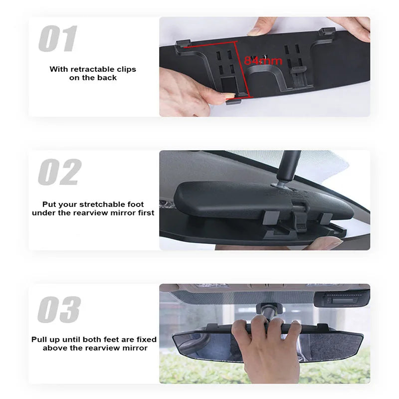 BLALION Wide-Angle Anti-Glare Car Rear View Mirror