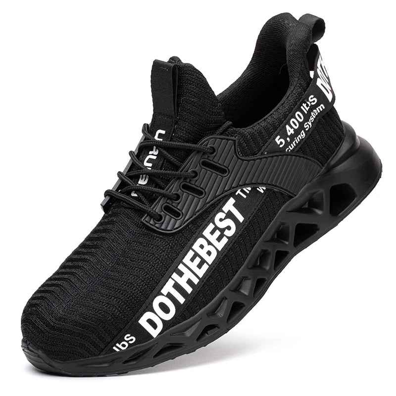 Steel Toe Safety Shoes for Men Women Lightweight Work Sneakers Puncture Proof Work Shoes Unisex Coustruction Safety Work Boots