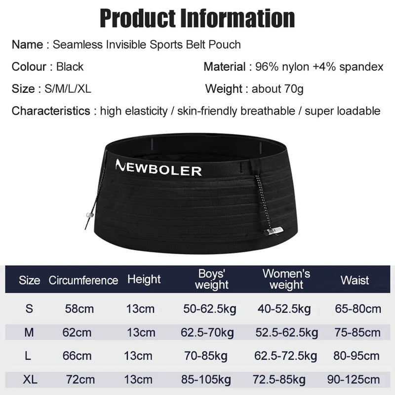 NEWBOLER Unisex Sports Waist Bag